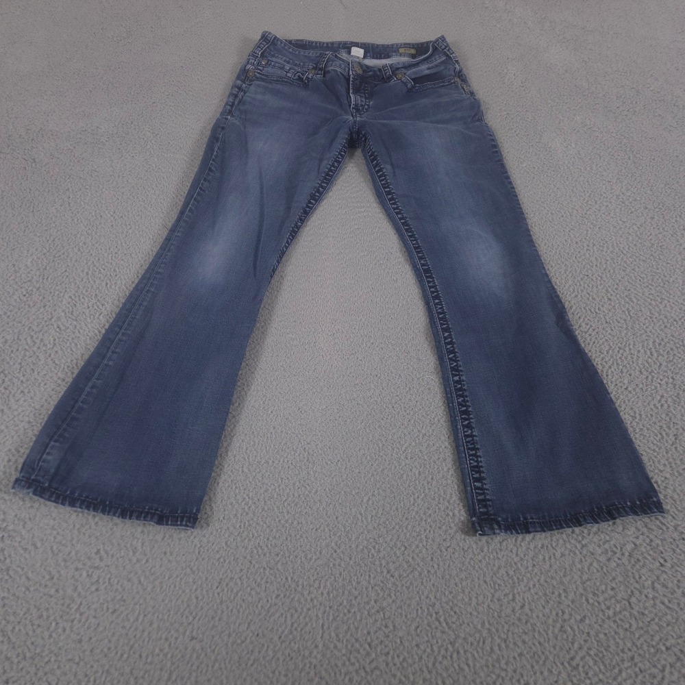 Silver Jeans Co Jeans Womens 31 Blue Suki Bootcut Stretch Dark Wash Denim
